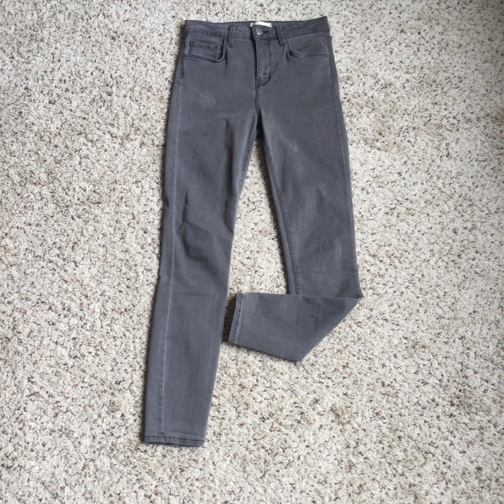 L’AGENCE Marguerite High Rise Gray Skinny Jeans Size 26 Pockets